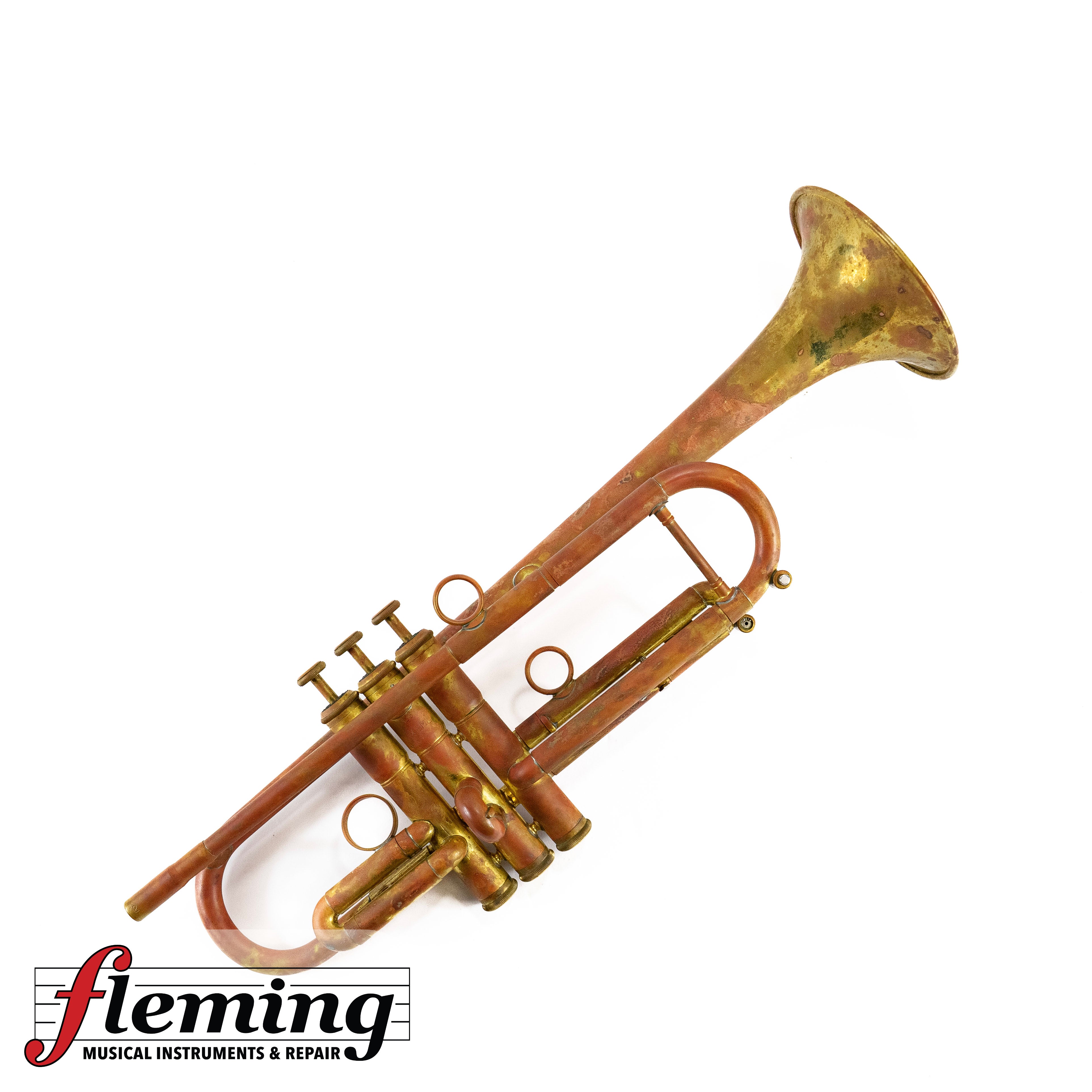 Lawler Custom Bb Trumpet - Raw Brass / Heavy Patina | Fleming