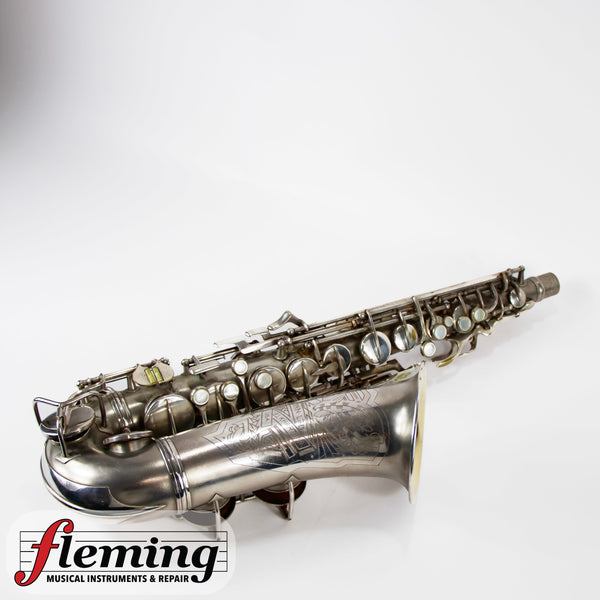 Conn New Wonder Transitional Alto Saxophone - Silver Plate, Gold Wash Bell, 1932