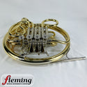 New Yamaha YHR-671D Professional Double French Horn with Detachable Bell - Lacquered Brass