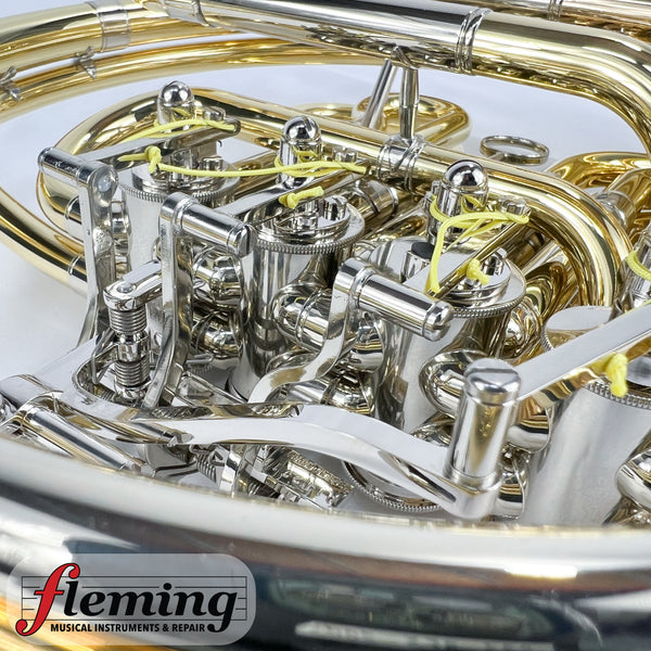 New Yamaha YHR-671D Professional Double French Horn with Detachable Bell - Lacquered Brass