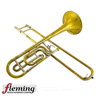Bach Stradivarius 42B Professional Tenor Trombone - Raw Brass / Heavy Patina