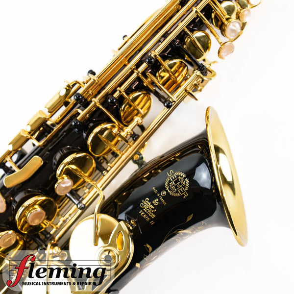 Henri Selmer Paris Super Action 80 Series II Alto Saxophone - Black Lacquer (Competition Demo / Open Box Model)