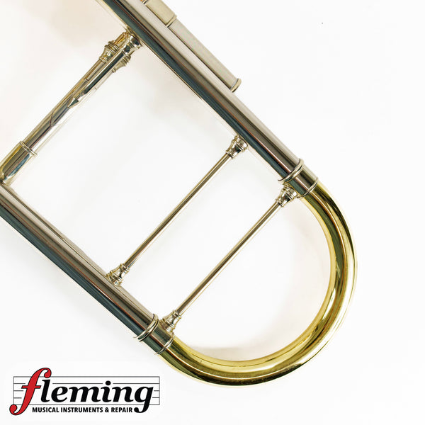 Shires U.S.A. Tenor Trombone Bell &amp; Valve Section ONLY (Incomplete / Project) - Gold Brass