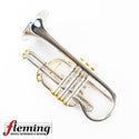 Pre-Owned Besson Prestige Professional Cornet - Silver Plate with Gold Trim (Ex-USAF)