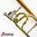 Shires U.S.A. Tenor Trombone Bell &amp; Valve Section ONLY (Incomplete / Project) - Gold Brass