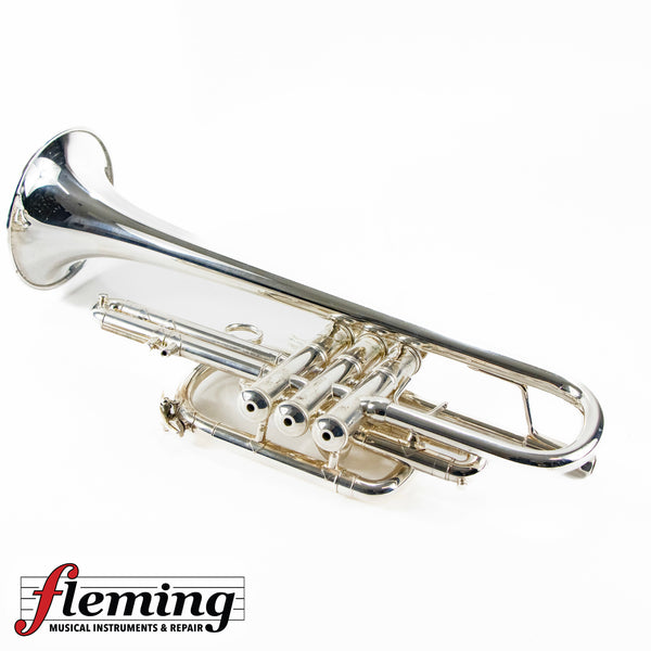 Bach Stradivarius Model 181ML #37 Bell "Long Model" Cornet - Silver Plate