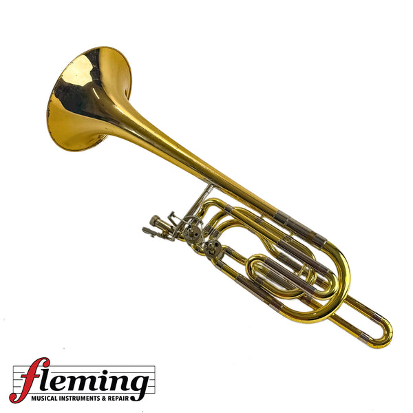 Yamaha YBL-613G Professional Dependent Double-Rotor Bass Trombone - Gold Brass Bell (Ex-USAF)