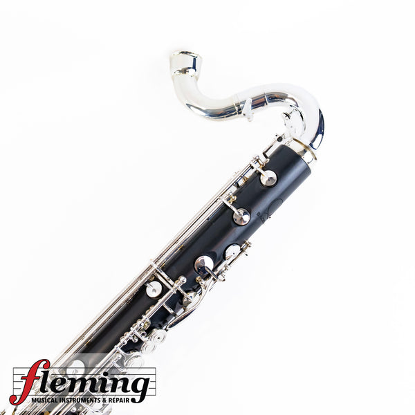 Backun Q Series Professional Bass Clarinet to Low C - Grenadilla / Silver Plate