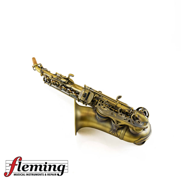 Antigua SS3159 Soprano Saxophone Curved Bell Antique Finish