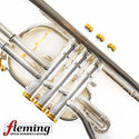 Pre-Owned Besson Prestige Professional Cornet - Silver Plate with Gold Trim (Ex-USAF)