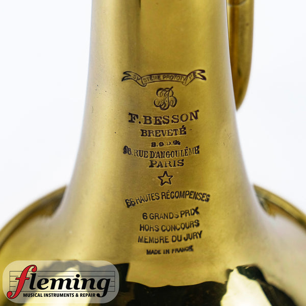 F. Besson Paris "Système Prototype" Flugelhorn - Clear Lacquer