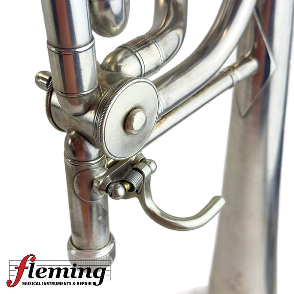 1958 C.G. Conn 72H "Artist" Professional Single-Rotor Bass Trombone - Silver Plated with Gold Wash Bell Flare