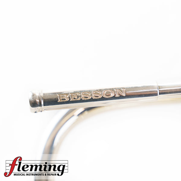 Pre-Owned Besson Prestige Professional Cornet - Silver Plate with Gold Trim (Ex-USAF)