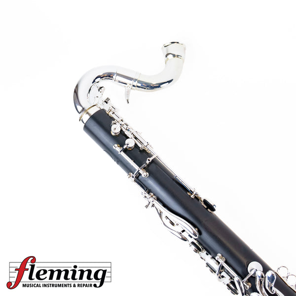 Backun Q Series Professional Bass Clarinet to Low C - Grenadilla / Silver Plate