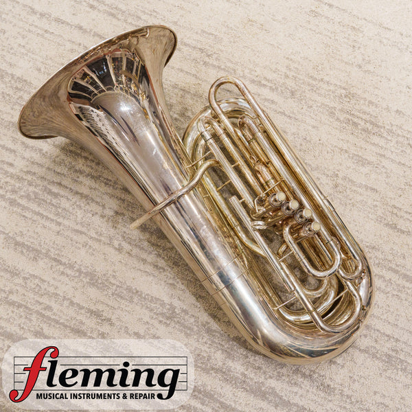 Pre-Owned Miraphone CC1291 Professional 5-Valve 5/4 CC Tuba - Silver Plate