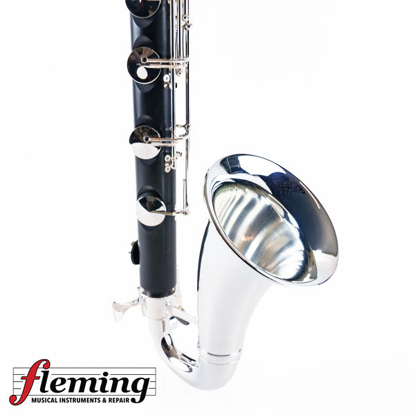 Backun Q Series Professional Bass Clarinet to Low C - Grenadilla / Silver Plate