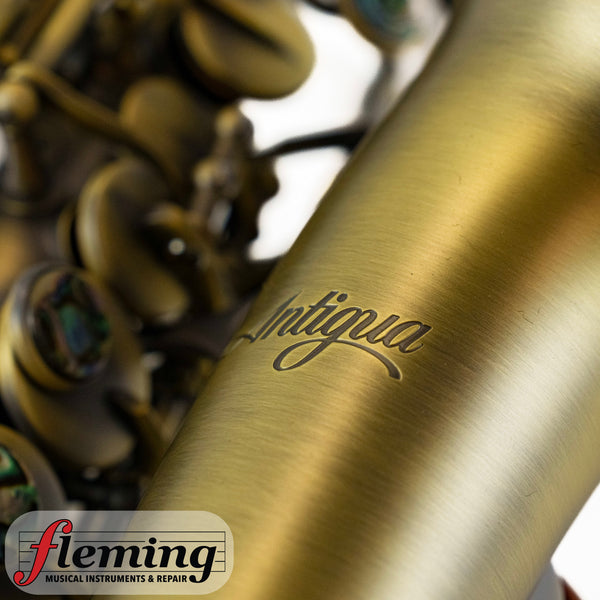 Antigua SS3159 Soprano Saxophone Curved Bell Antique Finish