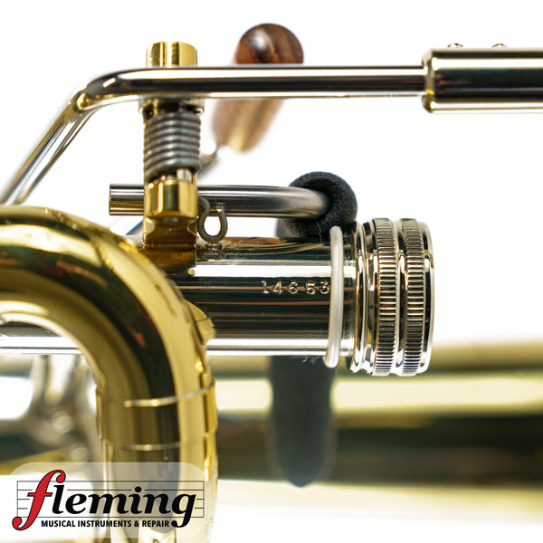 S.E. Shires Vintage New York Bass Trombone - Axial-Flow Valves, Yellow Brass