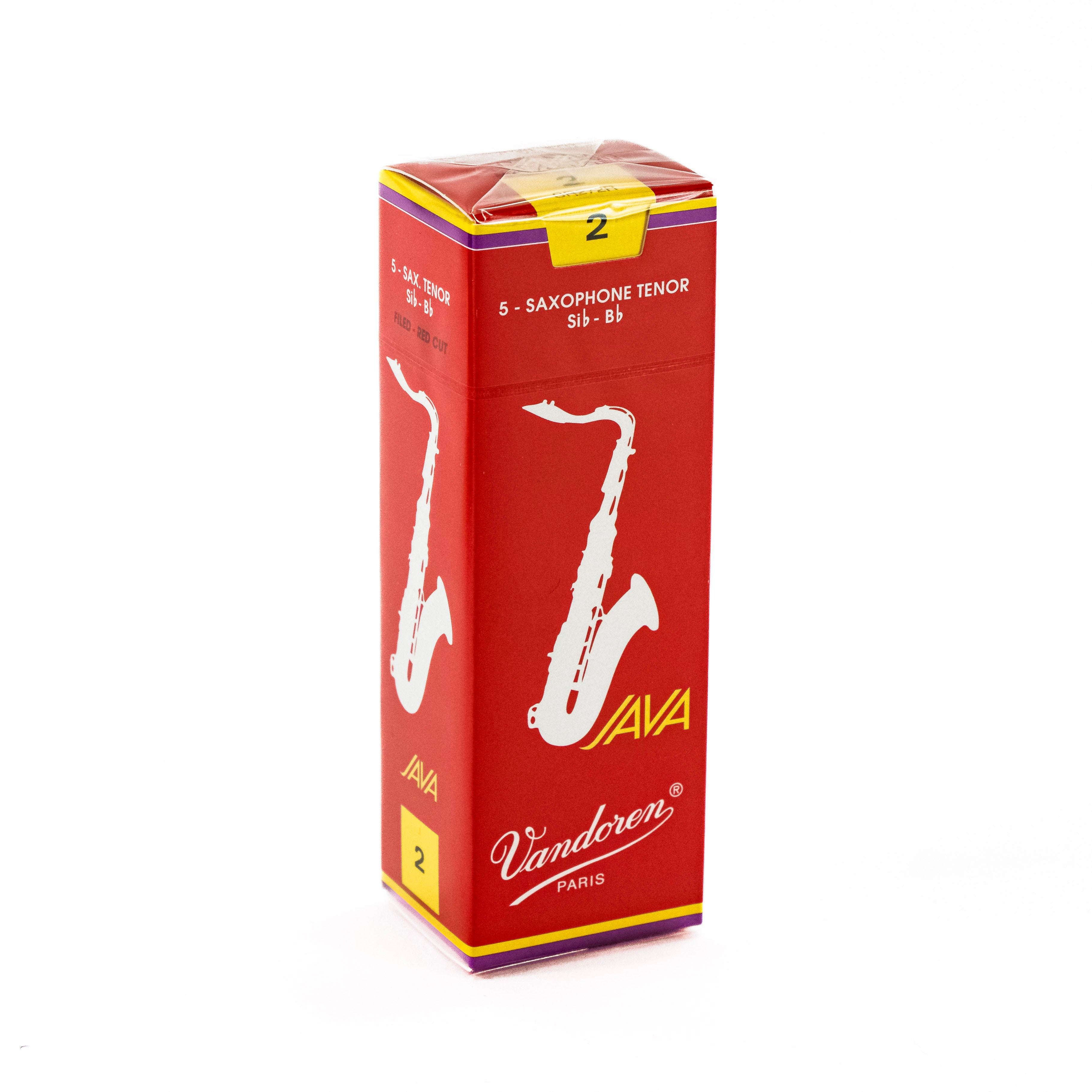 Java Red Saxophone Reeds Vandoren Java Filed Red Cut Tenor Saxophone Reeds | Fleming Musical ...