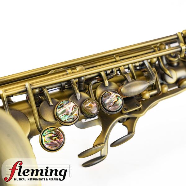 Antigua SS3159 Soprano Saxophone Curved Bell Antique Finish
