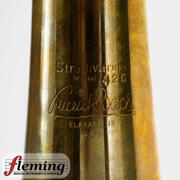 Bach Stradivarius 42G Tenor Trombone - Detachable Bell, Gold Brass, Ex-USAF