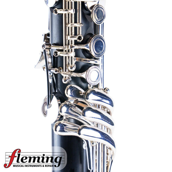 Backun Q Series Professional Bass Clarinet to Low C - Grenadilla / Silver Plate