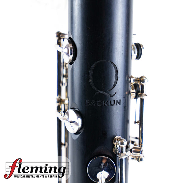 Backun Q Series Professional Bass Clarinet to Low C - Grenadilla / Silver Plate