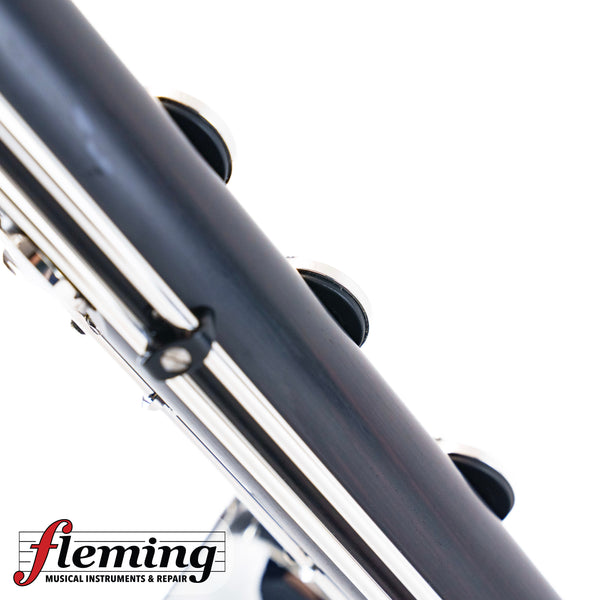 Backun Q Series Professional Bass Clarinet to Low C - Grenadilla / Silver Plate