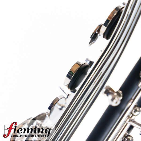 Backun Q Series Professional Bass Clarinet to Low C - Grenadilla / Silver Plate