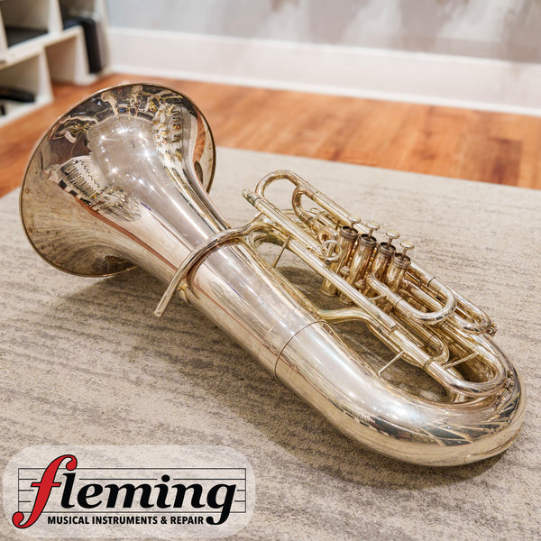 Pre-Owned Miraphone CC1291 Professional 5-Valve 5/4 CC Tuba - Silver Plate