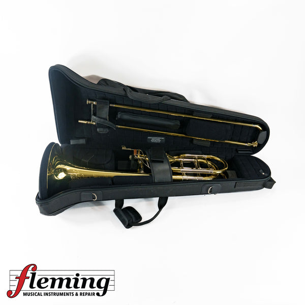 S.E. Shires Vintage New York Bass Trombone - Axial-Flow Valves, Yellow Brass