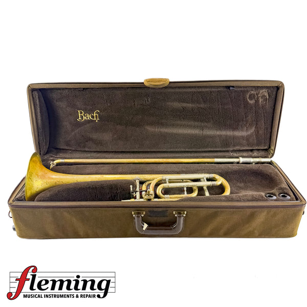 Bach Stradivarius 42B Professional Tenor Trombone - Raw Brass / Heavy Patina