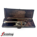 1958 C.G. Conn 72H "Artist" Professional Single-Rotor Bass Trombone - Silver Plated with Gold Wash Bell Flare