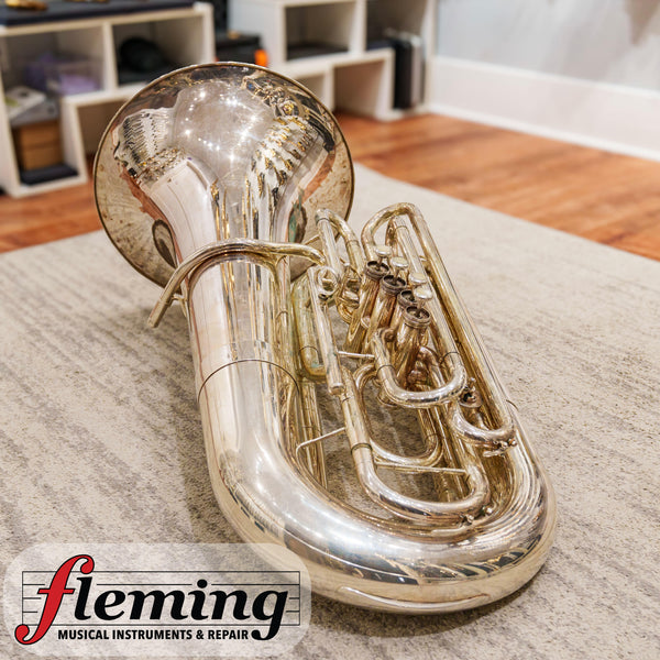 Pre-Owned Miraphone CC1291 Professional 5-Valve 5/4 CC Tuba - Silver Plate