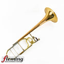 Shires U.S.A. Tenor Trombone Bell &amp; Valve Section ONLY (Incomplete / Project) - Gold Brass