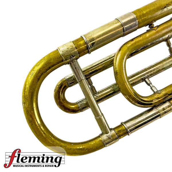 Bach Stradivarius 42B Professional Tenor Trombone - Raw Brass / Heavy Patina