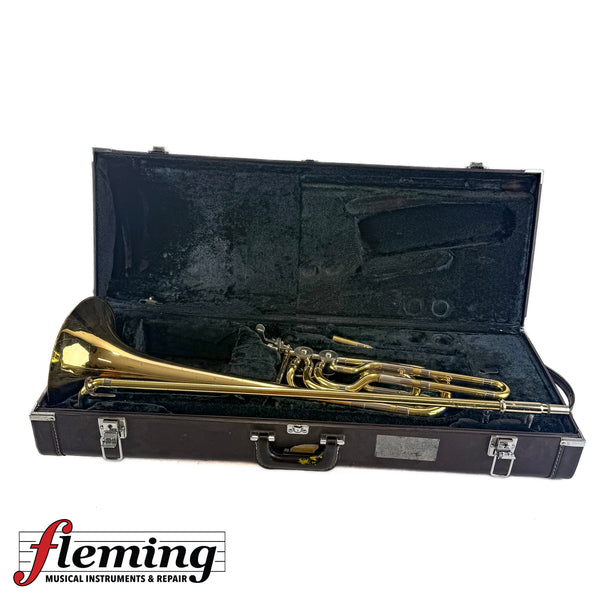 Yamaha YBL-613G Professional Dependent Double-Rotor Bass Trombone - Gold Brass Bell (Ex-USAF)
