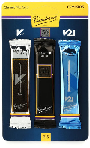 Vandoren CRMIXB35 Bb Clarinet Reed Mix Card - 3.5 (3-pack)