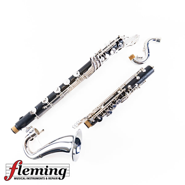 Backun Q Series Professional Bass Clarinet to Low C - Grenadilla / Silver Plate