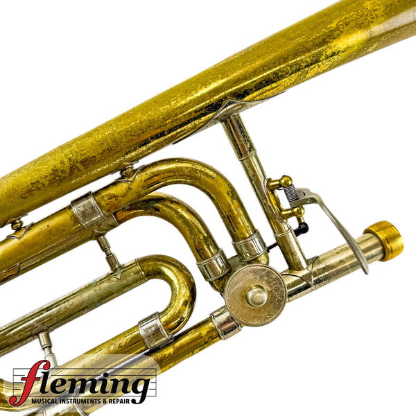 Bach Stradivarius 42B Professional Tenor Trombone - Raw Brass / Heavy Patina