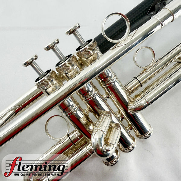 DaCarbo Unica Bb Trumpet (Demo Model) - Silver Plated with Carbon Fiber Bell