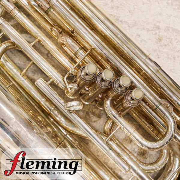 Pre-Owned Miraphone CC1291 Professional 5-Valve 5/4 CC Tuba - Silver Plate