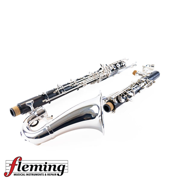 Backun Q Series Professional Bass Clarinet to Low C - Grenadilla / Silver Plate