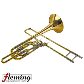 Yamaha YBL-613G Professional Dependent Double-Rotor Bass Trombone - Gold Brass Bell (Ex-USAF)