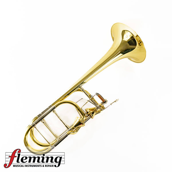 S.E. Shires Vintage New York Bass Trombone - Axial-Flow Valves, Yellow Brass