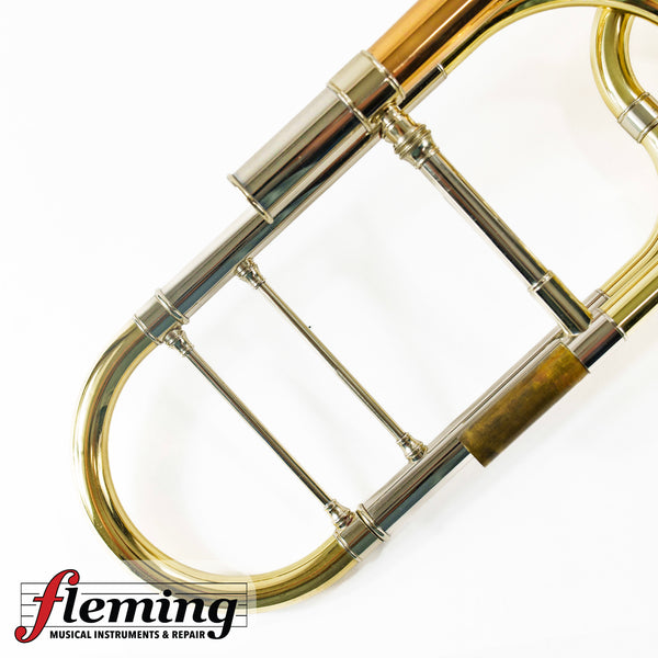 Shires U.S.A. Tenor Trombone Bell &amp; Valve Section ONLY (Incomplete / Project) - Gold Brass