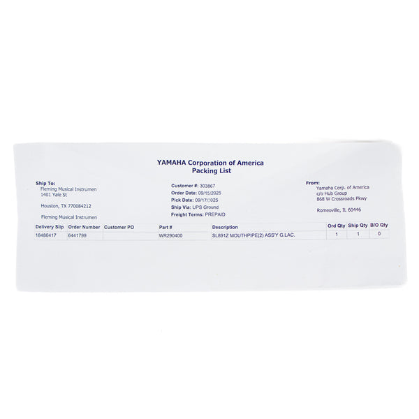 New Yamaha Custom Z YSL-891Z LA Type Interchangeable Leadpipe