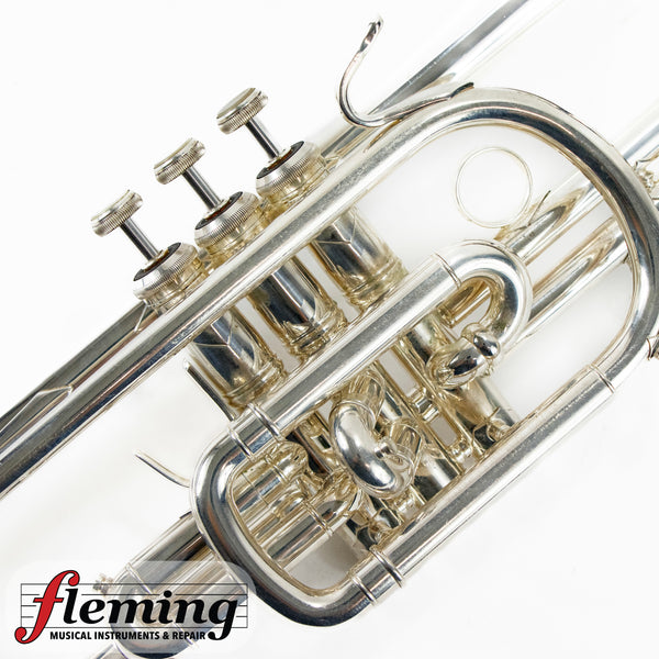 Bach Stradivarius Model 181ML #37 Bell "Long Model" Cornet - Silver Plate