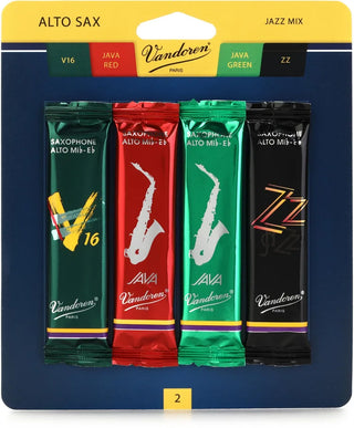 Vandoren Jazz Mix Saxophone Reeds (4 Pack)