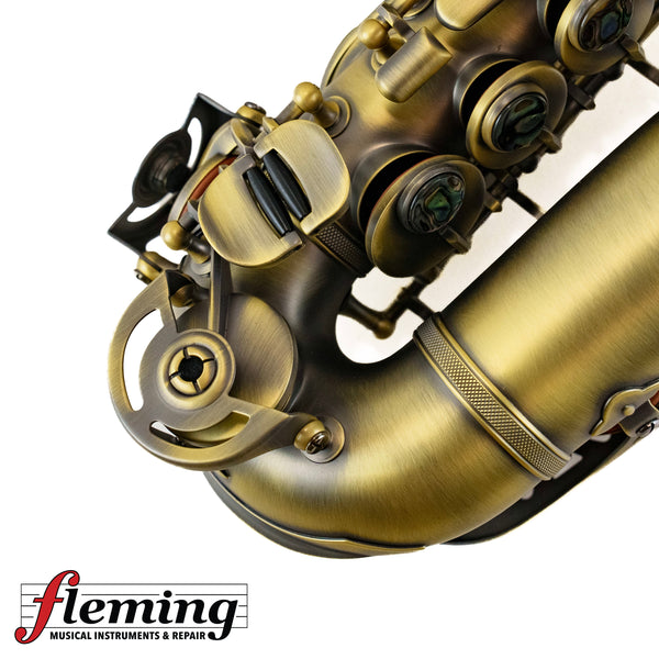 Antigua SS3159 Soprano Saxophone Curved Bell Antique Finish